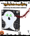 Backlit ghost PCB board from Skull Ghost Soldering Project Kit For DIY Practice With Flashing Lights, Music And Power Switch.