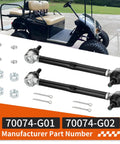 Two Piece Golf Cart Steering Tie Rod End And Shaft Kit For TXT Medalist Marathon 1994 2001 Fits Gas And Electric Carts Kickass Steering Upgrade For A Smooth Tight Ride And Long Lasting Performance, black tie rods and hardware