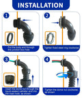 Installation guide for Ultra Flexible Liquid Tight PVC Electrical Conduit Kit, Half Inch Diameter, showing step-by-step assembly.