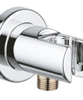 Wall Mount Shower Holder And Hand Shower Bracket With Starlight Finish For Scratch And Tarnish Resistance Half Inch NPT Threads