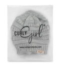 Satin Lined Beanie For Curly Hair Women Cozy Cable Knit Winter Hat With Frizz Free Moisture Retaining Satin Interior