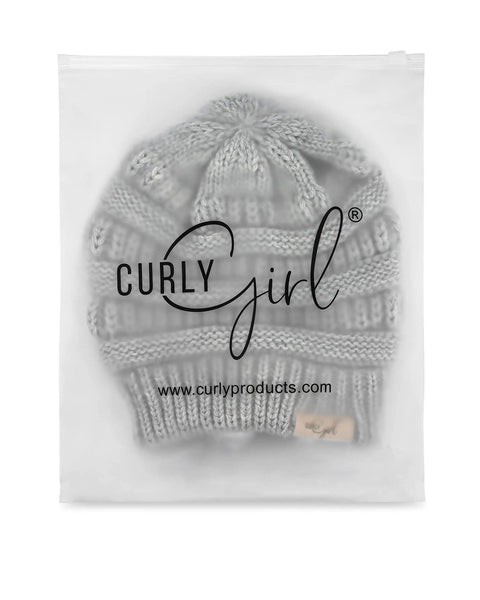 Satin Lined Beanie For Curly Hair Women Cozy Cable Knit Winter Hat With Frizz Free Moisture Retaining Satin Interior