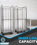 Heavy Duty Industrial Caster Wheels Built Hard As Nails With Polyolefin Rolling Action Moves Like Butter And Handles 1800 Lbs Without Skipping A Beat in a warehouse setting.