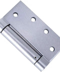 2 Pack 4.5x4 Inch Brushed Satin Chrome Self Closing Reversible Door Hinge, UL Listed, Heavy Duty, Commercial Spring Hinge