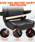 Universal Forklift And Tractor Seat With Micro Switch, Armrest And Safety Belt For Forklifts, Mowers, Skid Steer Loaders