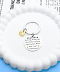 Engineering Keychain For Men, Dope Funny Gifts For Engineers, Graduation Gift For Him, silver round key ring with gear charm.