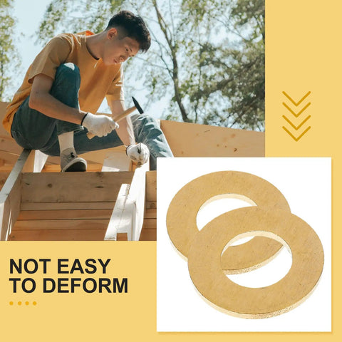 Hot Brass M12x24x2 Copper Flat Gasket Washer Kit With 50 Pieces For Securing Electrical Connections And Industrial Fastening Jobs Across Auto And Build Sites, brass washers on construction site