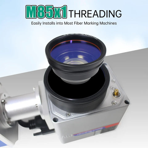 Close-up of F Theta Lens 300x300mm 420mm Focal Length Fiber Laser Scan Lens M85x1 Thread for 1064nm Galvo System.