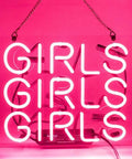 Girls Neon Sign Pink Real Glass Neon Light Wall Decor Lit Up Sign For Bedroom Halloween And Christmas Decor Custom Neon Words