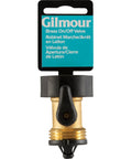 Brass Garden Hose Connector With Shut Off Valve Full Flow Heavy Duty Impact Resistant Fitting Easy Turn Knob