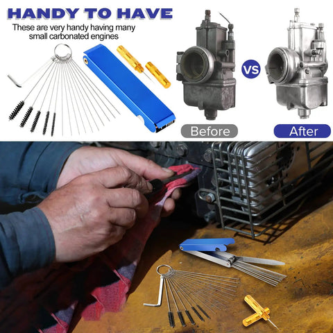 Premium Pro Grade Torch Tip Cleaner And Carburetor Cleaning Kit Stainless Steel Heavy Duty Set With Nylon Tips for engines