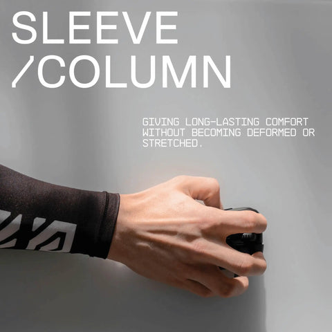 Epic Gaming Arm Sleeves With Compression Fit And Seamless Build For The Daily Grind Keeps You Cool On The Reg Reduces Friction So You Can Clutch Every Match White Small Medium close-up of sleeve showing comfort and fit.