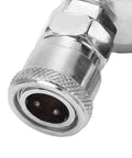 Close-up of 2 Way Hose Splitter Carbon Steel G1 Half Thread Manifold Block Splitter for Pneumatic Air Compressor Fitting
