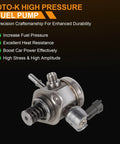 High Pressure Fuel Pump For Ford Edge, Escape, Explorer, Focus, Fusion, And Mustang 2015-2021 Plus Lincoln MKC MKZ 2015-2020 Plug-N-Play Replacement With 2.0L 2.3L Engines Replaces EJ7Z9350A GDP208 close-up view