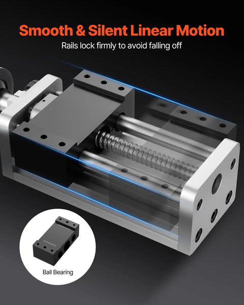 Precision Linear Stage Actuator With 100 mm Stroke For CNC Routers And 3D Printers X Y Z Axis Dual Ball Screw And Dual Guide Rails