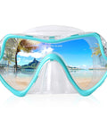 Adult Scuba Diving Mask With Tempered Glass Lens, Snorkel Mask For Freediving, Anti Fog Wide View, Liquid Silicone Seal, Adjustable Strap