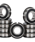 Deep Groove Wheel Hub Ball Bearings Set With Double Seal And Snap Ring 0.625 Inch Bore, 1.375 Inch Outer Diameter, 10 pack