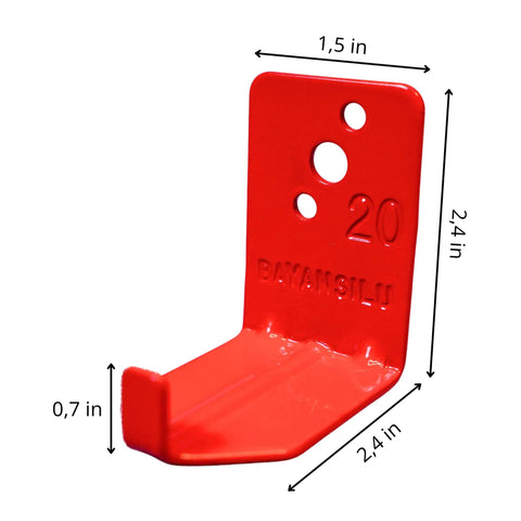 Rugged L Hook Fire Extinguisher Bracket Mount Kit For 15 To 40 Lb Extinguishers Wall Hanger Brackets Four Pack Heavy Duty Iron Construction Easy Install Fits Most Units