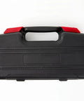 Top view of black and red storage case for Versatile 39 Piece Tool Set For Home And DIY Needs With Red Storage Case Durable Steel Hand Tools For Home Garage Office Dorm And College Projects Handy For Everyday Repairs And Quick Fixes.