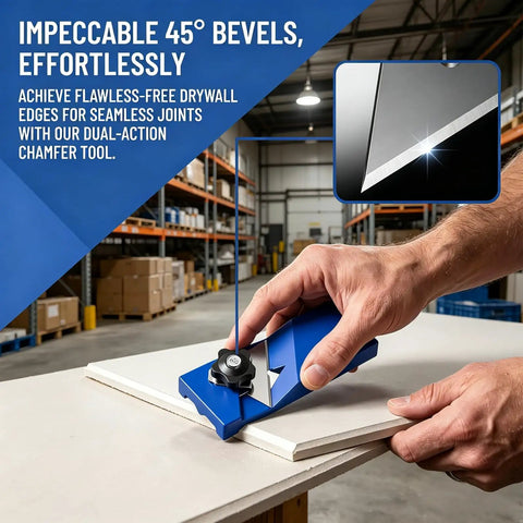 Two Pack Hand Plane Drywall Cutter For Gypsum Board Sheetrock With Interchangeable Blades Ergonomic ABS Handle DIY Friendly Bevel Trim For Clean Edges And Fast Cuts On Softwood And Plastic. 45° drywall bevel cutter on sheetrock