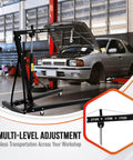 Heavy Hitter Foldable Hydraulic Engine Hoist Cherry Picker 4400 Lbs Capacity in workshop lifting engine with multi-level adjustment.
