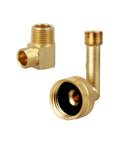 Premium Brass Dishwasher Swivel Elbow Hose Adapter Three Quarter Inch To Three Eighths Inch Connector For Portable Dishwashers Rustproof Water Supply Fittings Leak Free Performance Universal Compatibility, brass 90-degree adapter