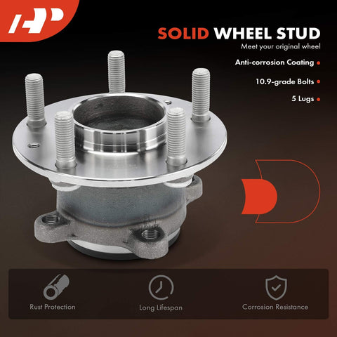 Two Pack Rear Wheel Bearing And Hub Assembly For Mazda 3 2019 To 2023 And CX 3 2020 To 2021 5 Lug Compatible With Front Wheel Drive Only