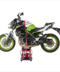 Motorcycle Lift Jack With Wheels 1500 Lbs Hydraulic Dirt Bike Scissor Lift With Handle And Foot Pedal Pro Grade Jack Stand