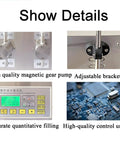 Pro Grade Automatic Liquid Filling Machine Double Head Stainless Steel Bottle Dispenser control panel with high quality pump details.