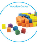 Wood Counting Cubes For Kids 1 Inch Blocks Pack Of 100 In Six Colors For Preschool And Classroom Math Learning