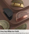 Assorted decorative sliding door handles made from heavy duty aluminum, featuring ergonomic grip and rust resistance.