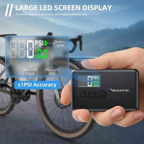Ultra Tiny Electric Bike Pump With Auto Stop And Fast Inflation To 120 PSI Portable Mini Tire Inflator For Presta And Schrader Valves The Go To Gear For E Bikes And All Kinds Of Bicycles And Balls