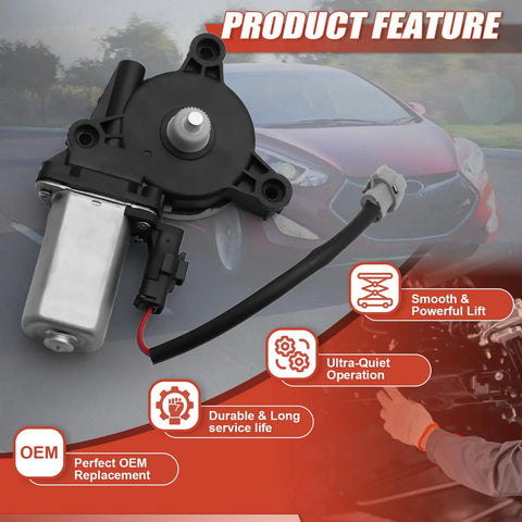 Rock Solid Power Window Lift Motor Sweet Deal Fit For 2011 To 2016 Hyundai Elantra Front Passenger And Rear Driver Side Plus 2013 2015 Sonata showing motor details.