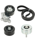 Serpentine Belt Kit With Drive Belt Tensioner And Idler Pulleys For Nissan Maxima 3.5L V6 2009 Through 2015 Replacement