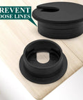 Black Desk Cable Grommets 1.5 Inch Plastic Hole Covers For Office Equipment And Computer Desks, Wire Organizer