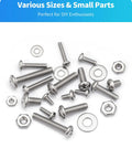 All In One 750 Piece Nuts And Bolts Hardware Kit With Stainless Steel Pan Head Phillips Screws, Washers And Nuts in various sizes.