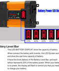 Off Grid Solar Power Kit With 4000W And 6000W Inverter battery power LED display showing charge levels
