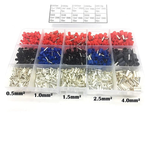 Get Your Hands On This Sweet 1530Pc Bootlace Ferrules Kit For Uninsulated Butt Connectors And Wire Copper Crimp Terminals Perfect For Any Heavy Gauge 22 To 12AWG Electrical Wiring Job That Needs To Be Done Real Fast. 1530pc copper bootlace ferrules kit, 0.5-4.0mm²