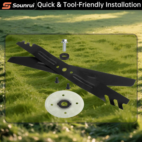 Built Tough Mower Blade Bolt And Fan Hardware Kit For 21 Inch Lawn Mowers on grass background