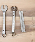 Heavy Duty Stainless Steel Piano Hinges For Cabinet Doors And Furniture With Pre Drilled Holes shown with wrenches