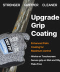 Extreme Cut Resistant Gloves Level 5 ANSI EN 388 Protection Non Slip Power Grip Thin Lightweight Fit in use gripping metal