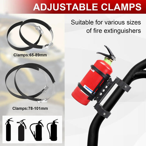 Built Different Quick Swap Roll Bar Fire Extinguisher Mount Bracket Kit For Utv Atv Jeep Wrangler Ford Bronco Polaris RZR Pioneer Can Am Maverick With One To Two Inch Tube Cage