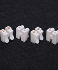 500 Pack 2 Pin 10A 220V Push Wire Connectors Quick Connect Spring Terminal Blocks for LED Strip Lights, DIY, No Solder, White PVC