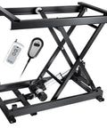 Electric Scissor Lift Table 280 Lbs Capacity Adjustable Height 7.1 To 26.4 In, black steel frame with remote control