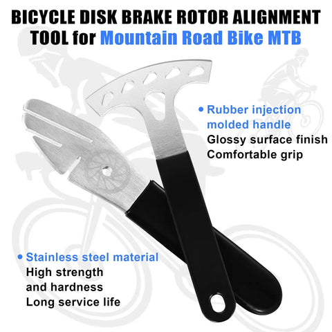 Rotor Truing Fork For Bicycle Disc Brake Rotor Alignment 2 Pack With 42mm Large Adjustment And 15mm Small Adjustment Burr Free Edges