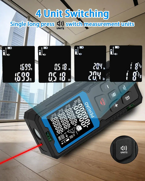 Tough As Nails Two In One Laser Tape Measure With A 165 Foot Range And 6.5 Foot Retractable Tape Perfect For Gritty Job Sites And Weekend DIYs Where You Really Gotta Nail Measurements Every Single Go Around