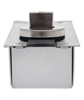 Front view of silver Beefy Hidden Door Hinges With 360 Degree Pivot for secret doors, featuring high load bearing and invisible design.