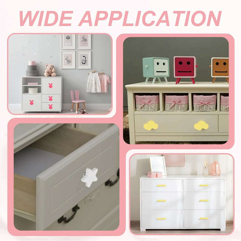 Heart Shaped Cabinet Knobs And Dresser Pulls Set Featuring A Slick Yellow Finish For Fast Cupboard Swaps That Will Make Your Kitchen Layout Look Absolutely Dope on various drawers.