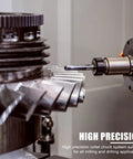 Durable NT40 ER32 CNC Milling Chuck Holder With 8 ER32 Collets And Wrench installed in CNC machining center for precise toolholding.