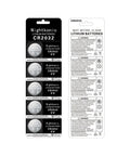 Dead Nuts Reliable 50 Pack CR2032 3 Volt Lithium Coin Batteries With Five Year Shelf Life, packaged for electronics and vehicles.